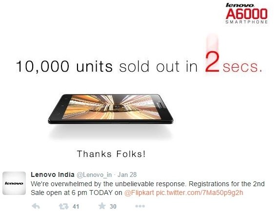 lenovo a6000 sold out