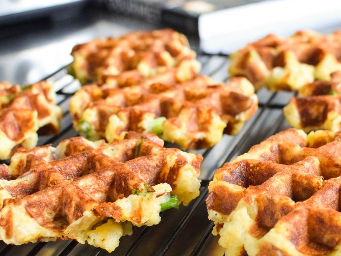 wafel mashed potato