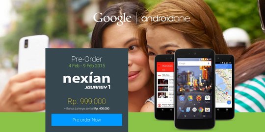 Nexian Journey One, smartphone Android One Rp 999 ribu