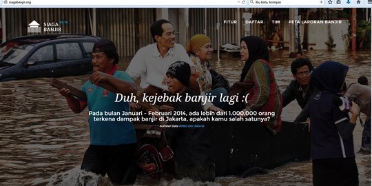 Pantau banjir Jakarta lewat aplikasi siagabanjir.org