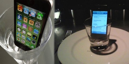 Ajaib, masukkan smartphone dalam gelas bisa tingkatkan sinyal 3G!