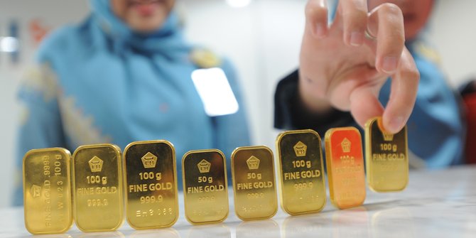 Harga emas turun Rp 3.000 jelang Imlek  merdeka.com