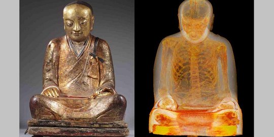 Mumi biksu China 'bersembunyi' di patung Buddha berumur 1000 tahun