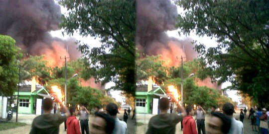 Pabrik kimia di Kabupaten Serang terbakar, warga sekitar panik