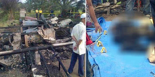 Belum ada listrik, rumah terbakar satu keluarga tewas terpanggang