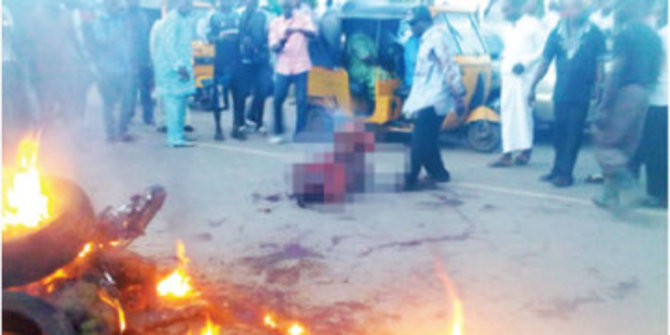 Warga Nigeria bakar wanita diduga pembom bunuh diri