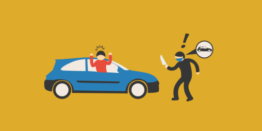 Rasakan! Begal ini ditabrak mobil yang mau dirampasnya