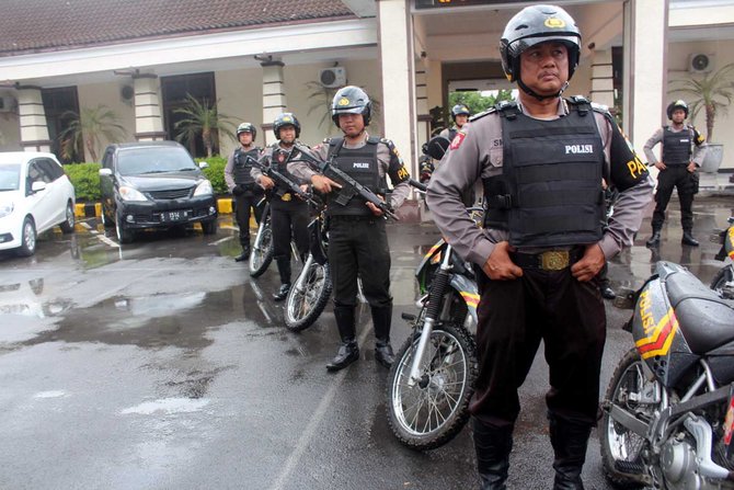 pasukan patko polres kediri kota