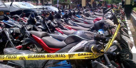 Ini deretan motor matik sampai laki yang disita dari rumah penadah