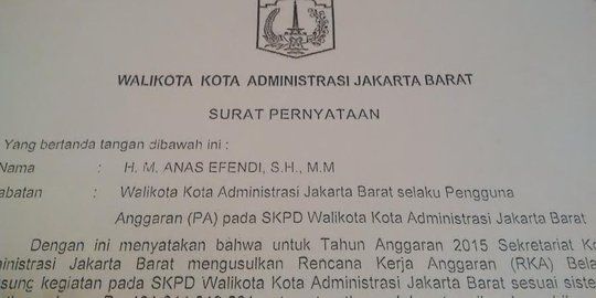 Wali Kota Jakbar Anas Effendi dukung APBD DKI versi Ahok