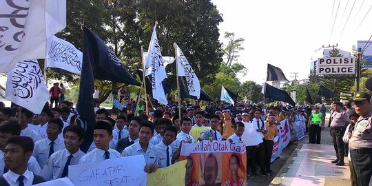 Ribuan siswa di Aceh demo minta polisi tuntaskan kasus Gafatar