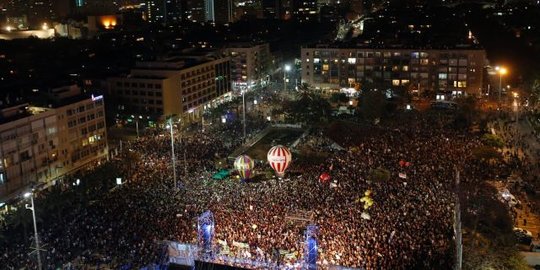 Netanyahu didemo puluhan ribu warga Israel