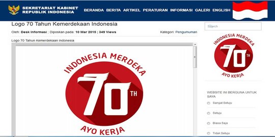 Dianggap tak kreatif,logo 70 Tahun Indonesia Merdeka dicibir netizen