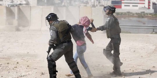 Aksi kekerasan polisi Israel hadapi demonstran wanita Palestina