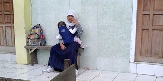 Pengupload foto siswi MI bawa adik, klarifikasi soal ayah 