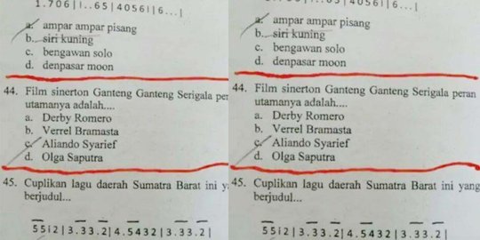 Heboh ada soal ujian siapa aktor Ganteng-Ganteng Serigala