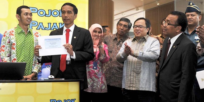 Dua menteri temani Presiden Jokowi lapor SPT pajak