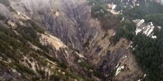 Ini lokasi jatuhnya pesawat Germanwings di Pegunungan Alpen