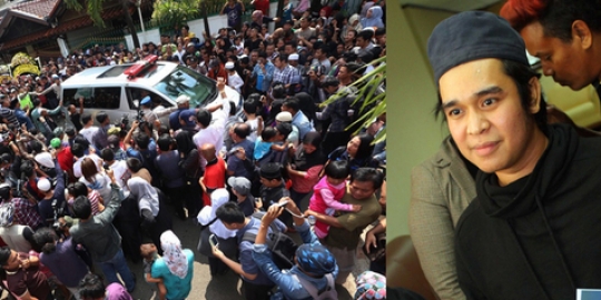 Olga Syahputra dimakamkan, bumi ikut menangis