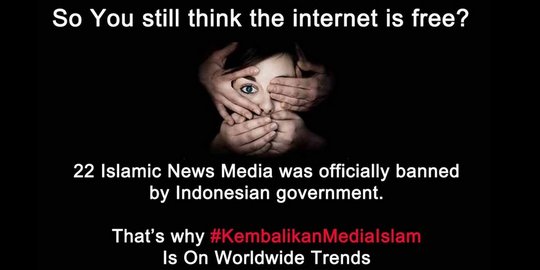 Hashtag #KembalikanMediaIslam jadi trending topic di Indonesia