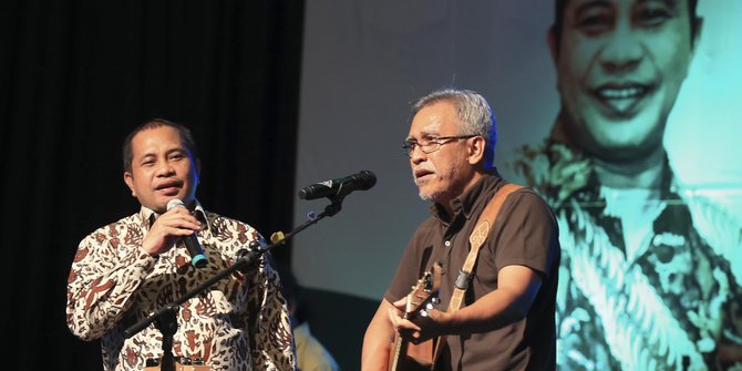 Buka Rakornas, Marwan Jafar dan Iwan Fals nyanyi bareng