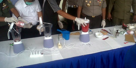 Diblender, narkoba senilai Rp 25 M jadi jus