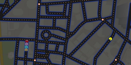 Pac-Man kini bisa dimainkan di Google Maps