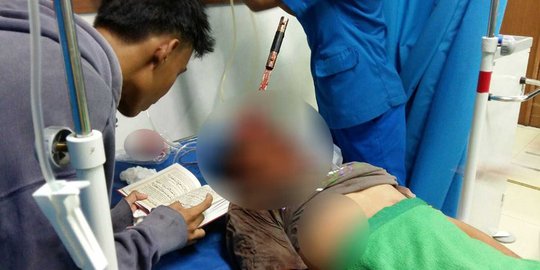 Tawuran pelajar, wajah siswa SMK PGRI 2 Tangerang dibacok