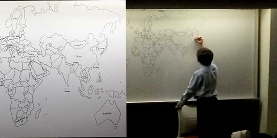 Bocah autis 11 tahun ini mampu menggambar peta dunia dari ingatannya