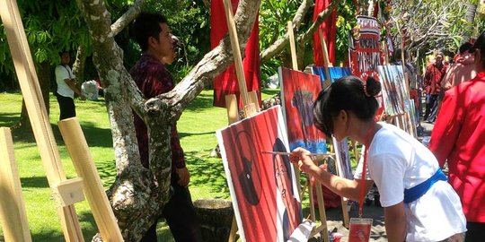 Lukisan mahasiswa di Bali ramaikan Kongres PDIP