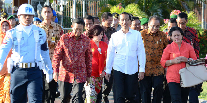 Usai hadiri kongres, Jokowi tengok penasihat PDIP di rumah sakit