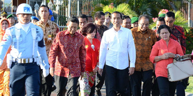 Usai hadiri kongres, Jokowi tengok penasihat PDIP di rumah 