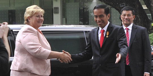 Presiden Jokowi terima kunjungan PM Norwegia di Istana