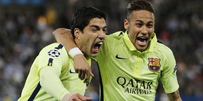 Luis Suarez dan Neymar permalukan PSG di Parc des Princes