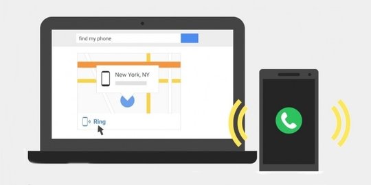 Kini cari smartphone yang hilang bisa lewat Google