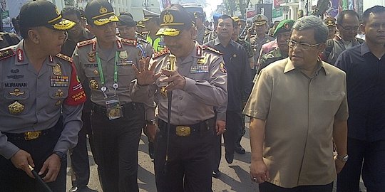 Cek persiapan KAA di Bandung, Kapolri Badrodin sebut situasi aman