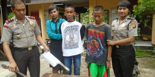 7 Begal yang diciduk polisi 2 masih pelajar, berasal dari Lampung