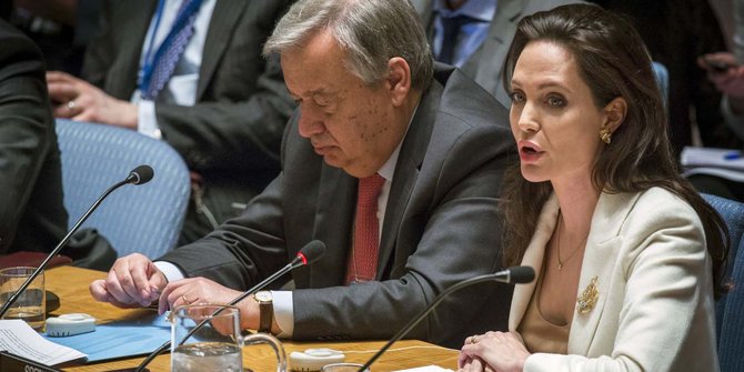 Intip gaya Angelina Jolie hadiri rapat Dewan Keamanan PBB
