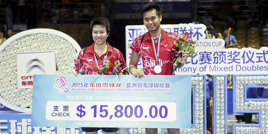 Tontowi/Liliyana juara Badminton Asia Championships 2015