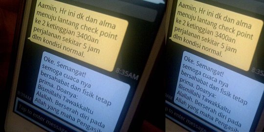 Ini SMS terakhir pendaki asal Bandung sebelum hilang kontak di Nepal