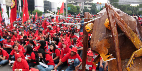 Peringati May Day, ratusan ribu buruh bakal banjiri Jakarta
