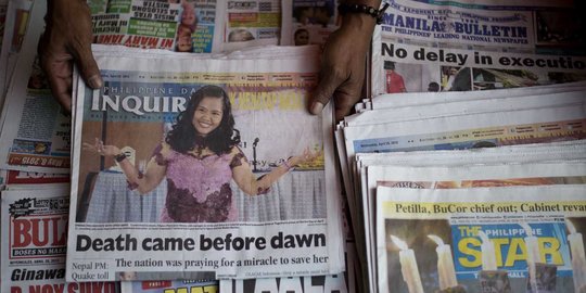 Ini koran Filipina yang sebut Mary Jane telah dieksekusi mati