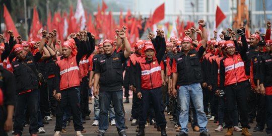 May Day, puluhan ribu buruh longmarch ke Istana