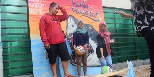 Hula Huland, pesta es krim pantai buatan di tengah Kota Malang