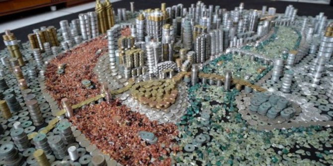 Seniman China ciptakan kota liliput dengan 50.000 uang koin