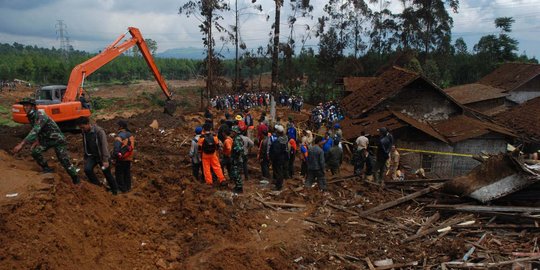 Ini kondisi tanah longsor di Pangalengan yang tewaskan 4 warga