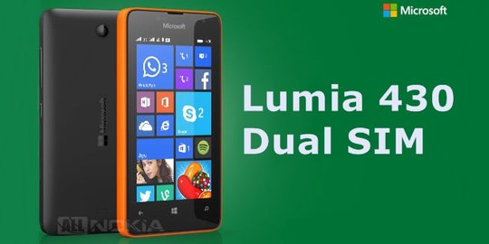 Microsoft rilis smartphone murah Lumia 430 Dual SIM