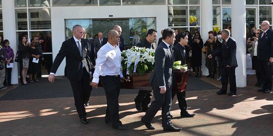Jenazah gembong narkoba Bali Nine, Andrew Chan dimakamkan