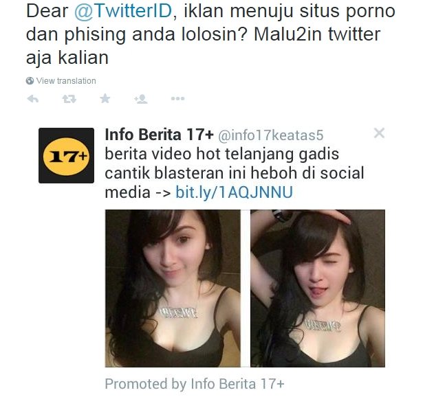 iklan panas di twitter