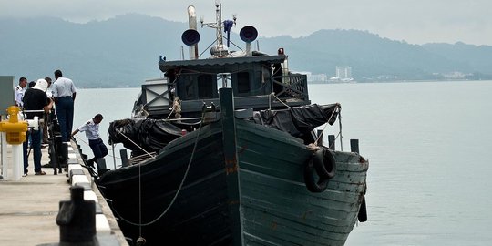 Begini kondisi kapal pengangkut ratusan imigran Rohingya ke Malaysia